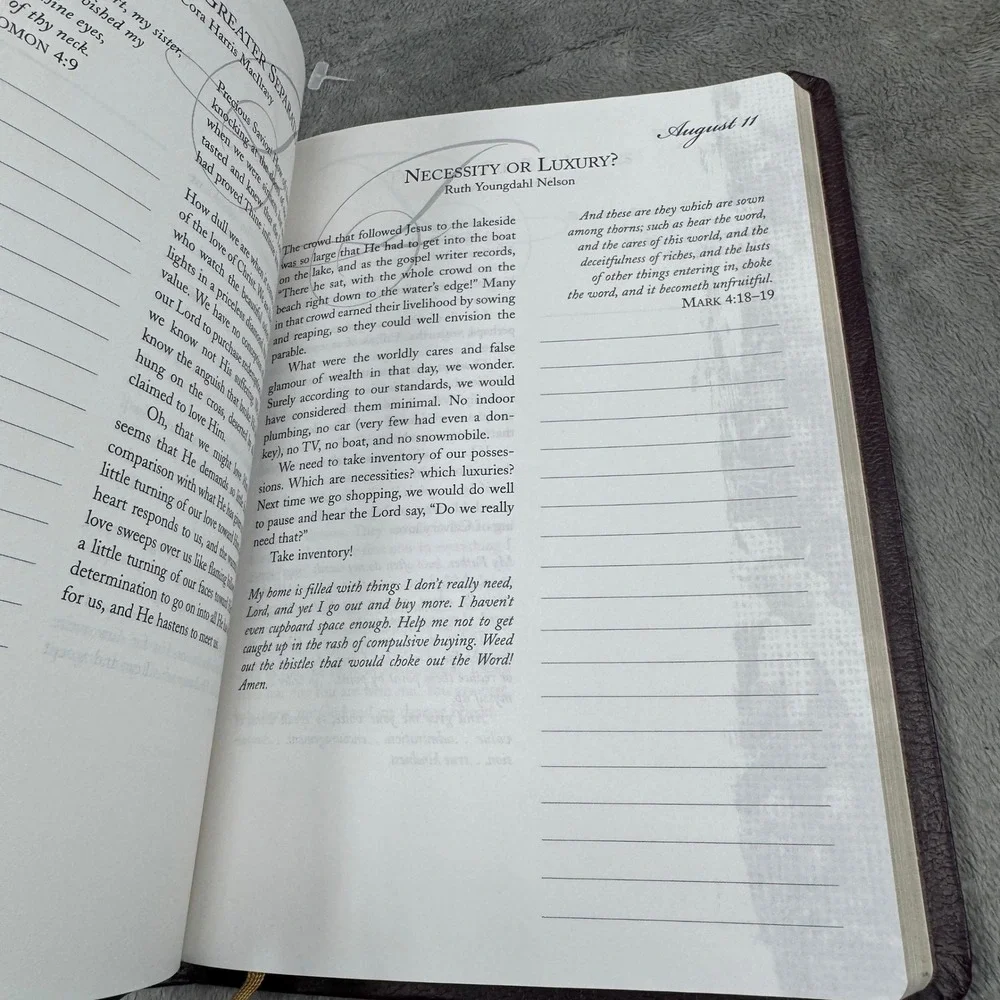 Barbour Devotional Journal Women OS‎ Plum Like New A Gentle Spirit Gilded Edges